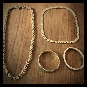 Monet gold tone necklaces and bracelets